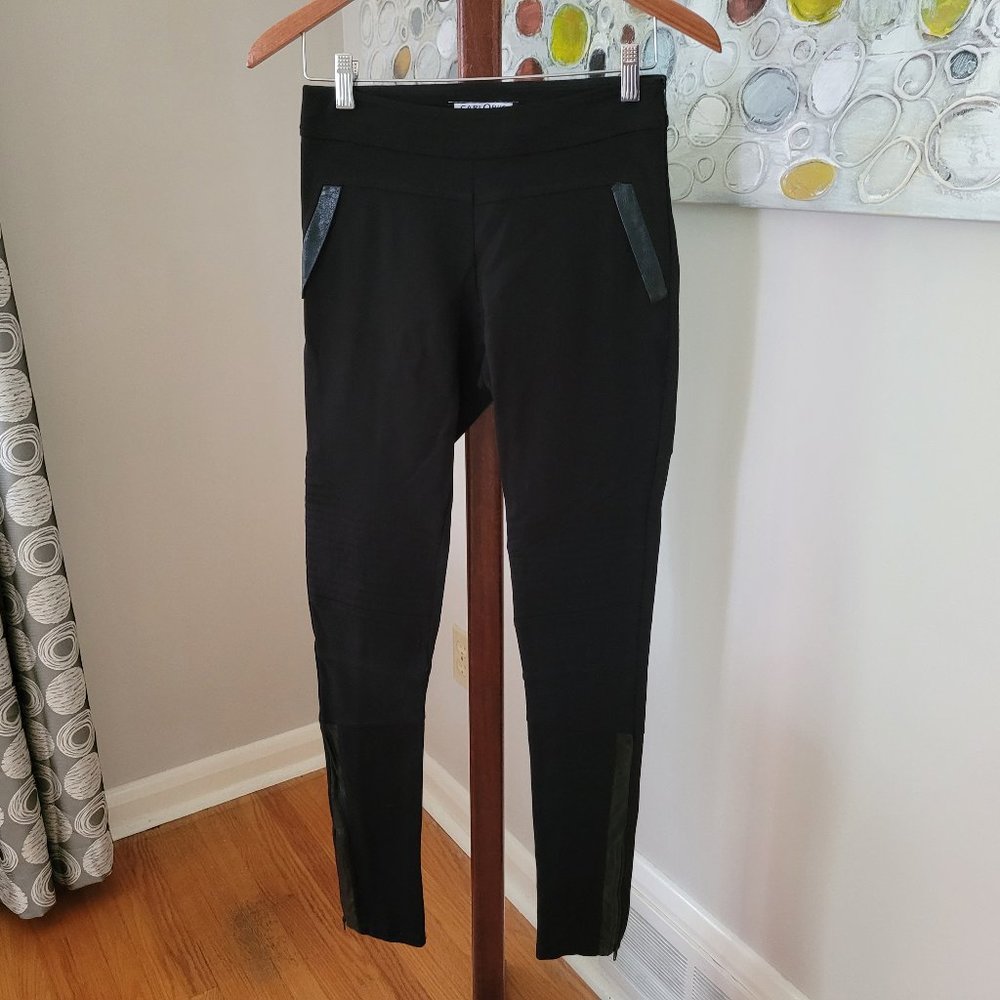 Carlopik Black Moto Pants EU 38